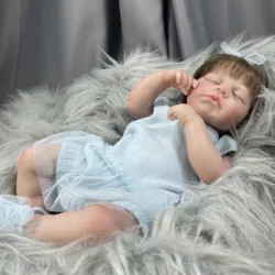 LouLou muñeca reborn para niña con pelo enraizado a mano