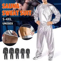 Conjunto deportivo de sauna en PVC cintura elástica manga larga