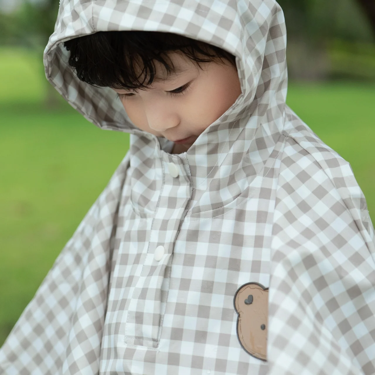 Chubasquero infantil impermeable con capucha de dibujos animados - imagen 3