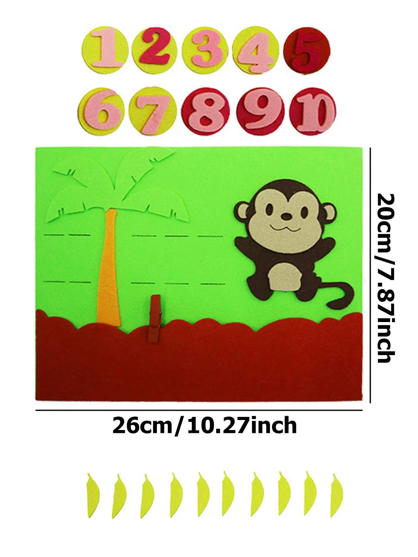 Juego educativo con animales de fieltro