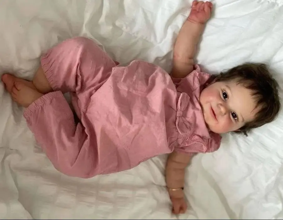 NPK muñeca Reborn Maddie de pelo enraizado y piel 3D - imagen 4