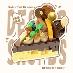 Bloques de construcción educativos pastel dulce – patrón postre