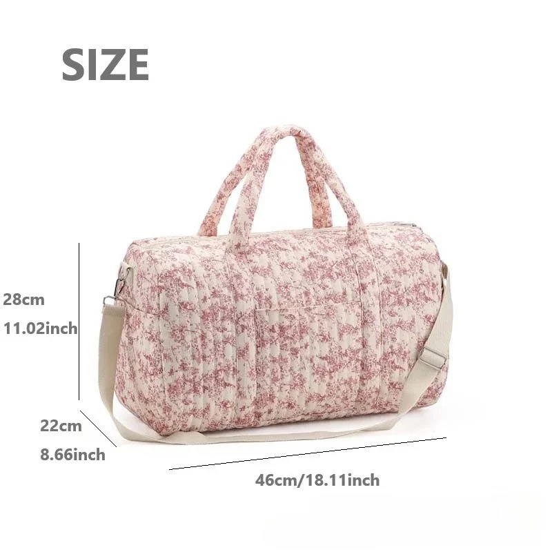 Bolsa de maternidad con bordado floral y gran capacidad - imagen 3