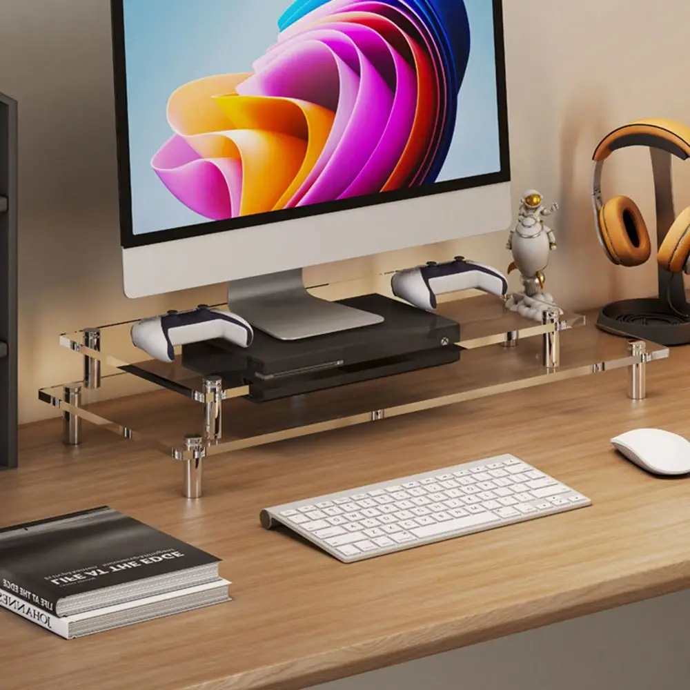 Soporte para monitor acrílico que ahorra espacio y protege el cuello - imagen 2