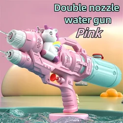 Pistola de agua unicornio de doble boquilla para piscina infantil