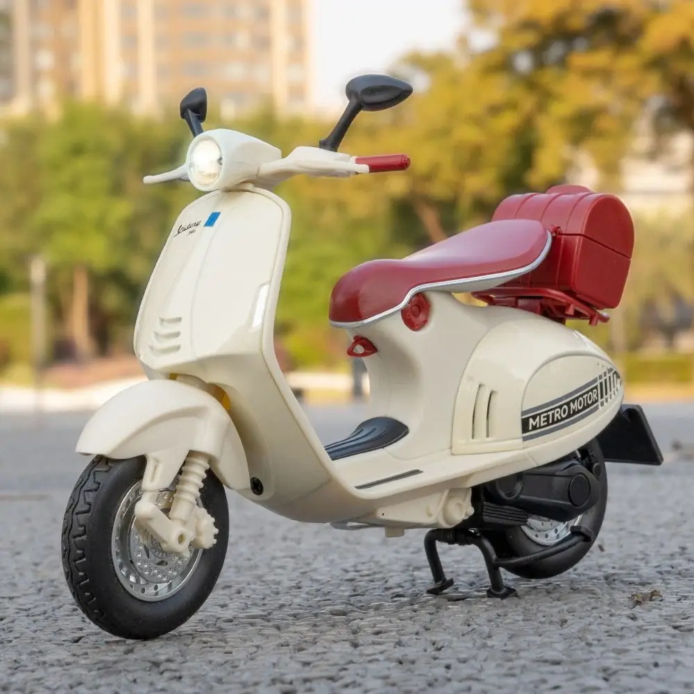 Motocicleta retro de aleación con sonido, modelo a escala juguete - imagen 5