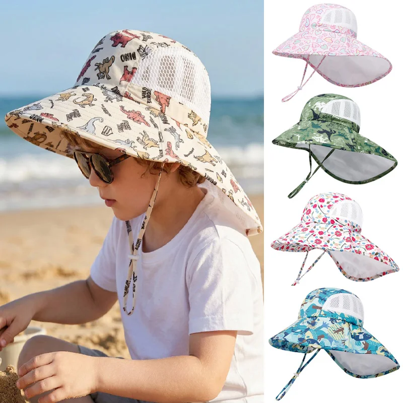 Gorro de pescador infantil con protección de cuello para el sol - imagen 5