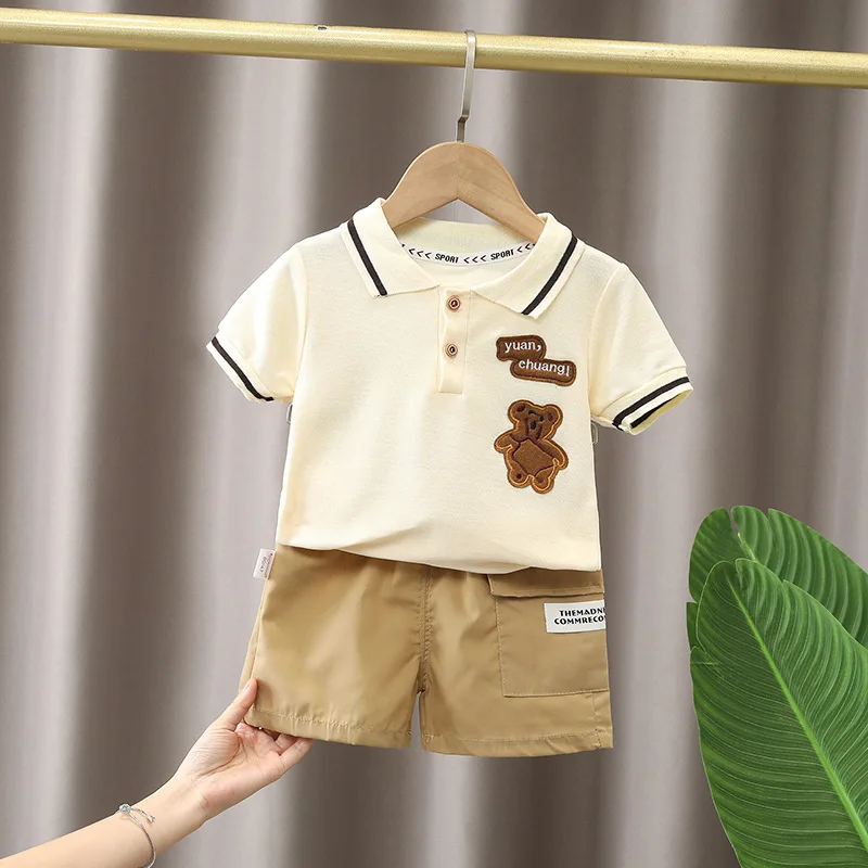 Conjunto de verano para bebé con camiseta y pantalones cortos - imagen 3