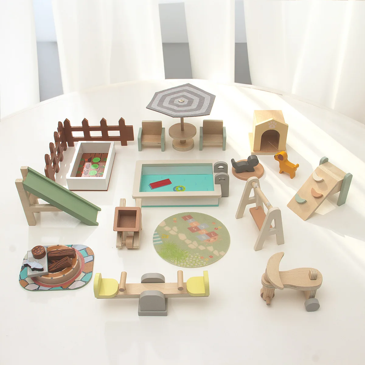 Sofá cama en miniatura para casa de muñecas, accesorio de juego - imagen 2