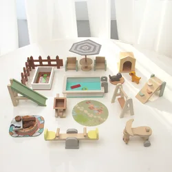 Sofá cama en miniatura para casa de muñecas, accesorio de juego