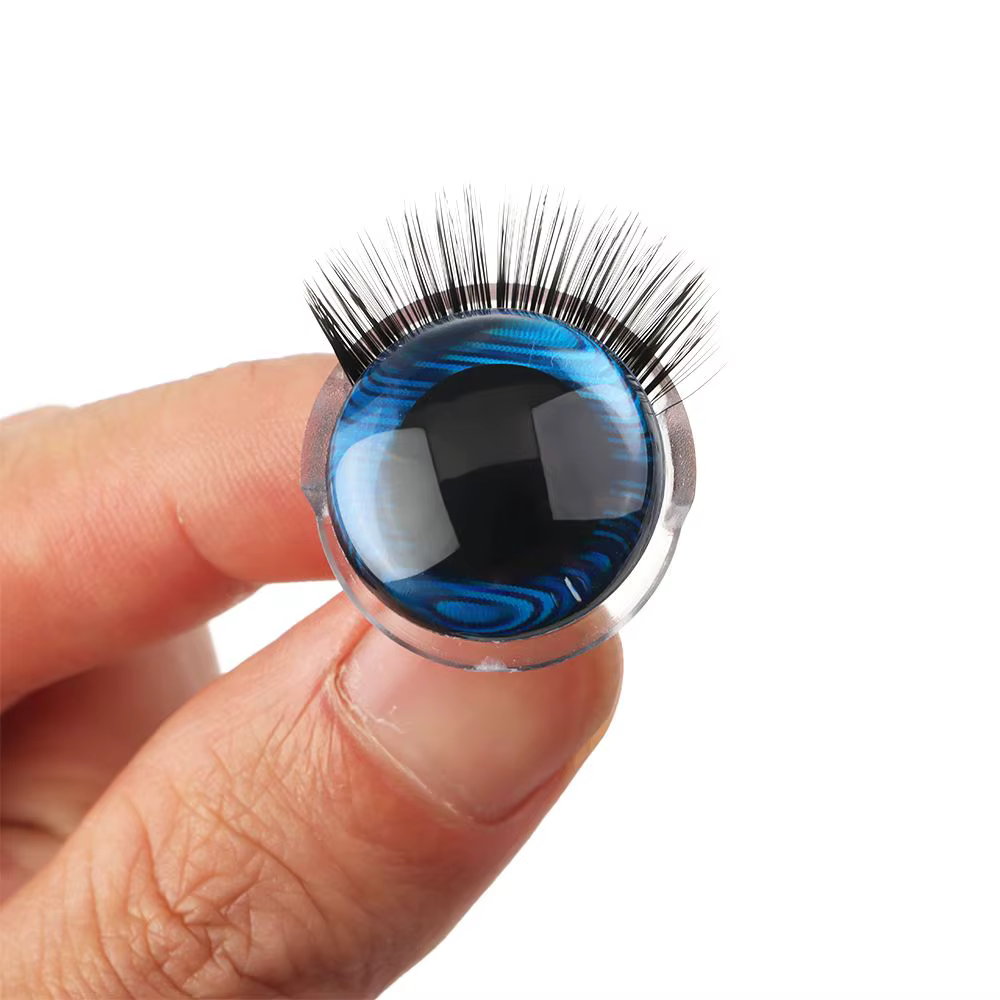 Ojos de seguridad amarillos con detalle 3D
