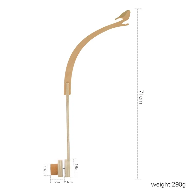 Soporte de madera para móvil de bebé en brazo de cuna – fácil - imagen 5