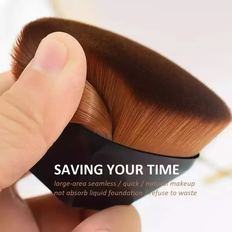 Brocha de maquillaje suave para polvo, rubor y base portátil - imagen 3