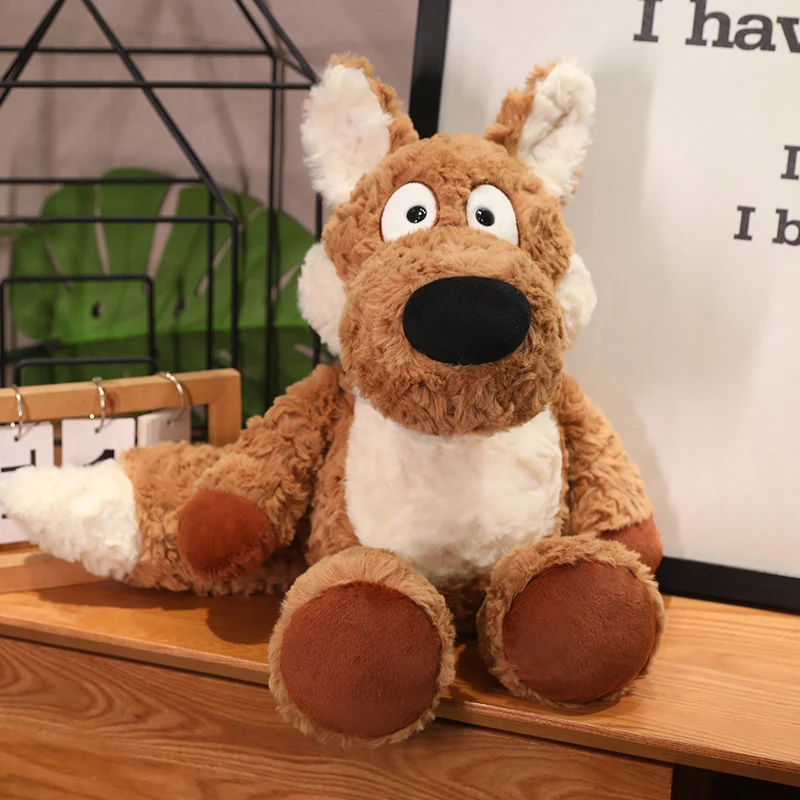 Peluche de lobo sentado suave y acogedor para regalo infantil - imagen 2