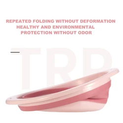 Lavabo plegable de silicona para bebé, tina portátil de pies