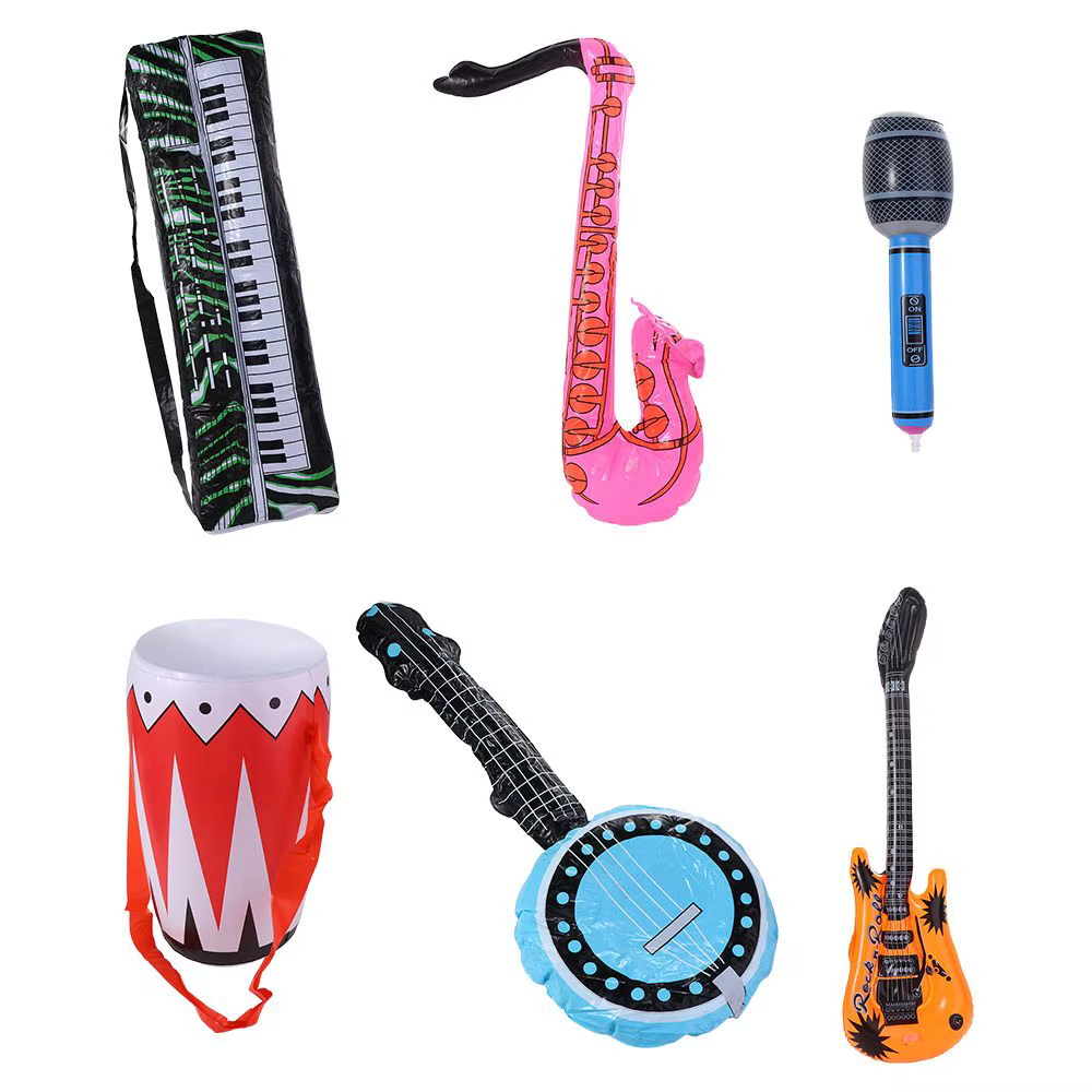 Guitarra inflable para bebés: instrumento musical de globo - imagen 4