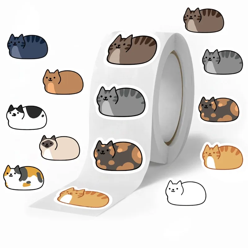 Pegatinas impermeables para móvil con gatitos tiernos - imagen 2