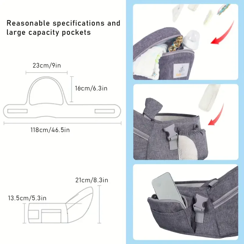 Portabebés ergonómico de cadera para bebé – Alta calidad - imagen 5