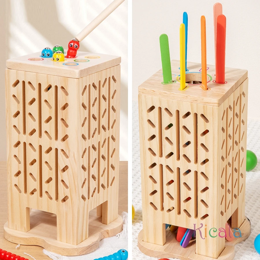 Juego Montessori torre clasificación de formas para contar niños - imagen 2
