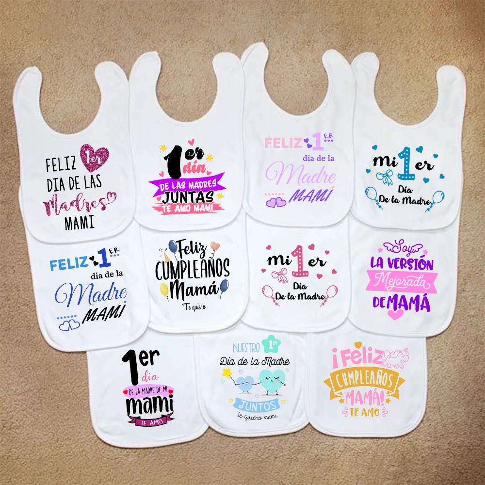 Baberos de algodón estampados para bebé - Paños para eructar