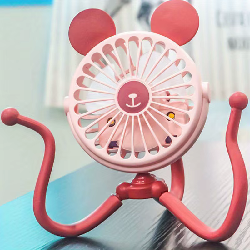 Ventilador para cochecito bebé pulpo con trípode flexible y USB - imagen 5