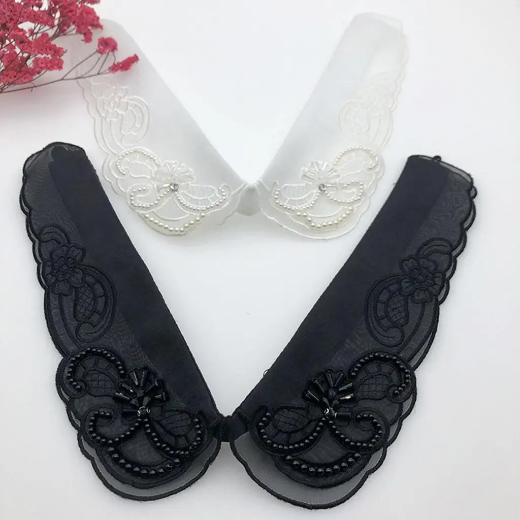 Gargantilla de encaje con pedrería desmontable para blusa niña - imagen 4