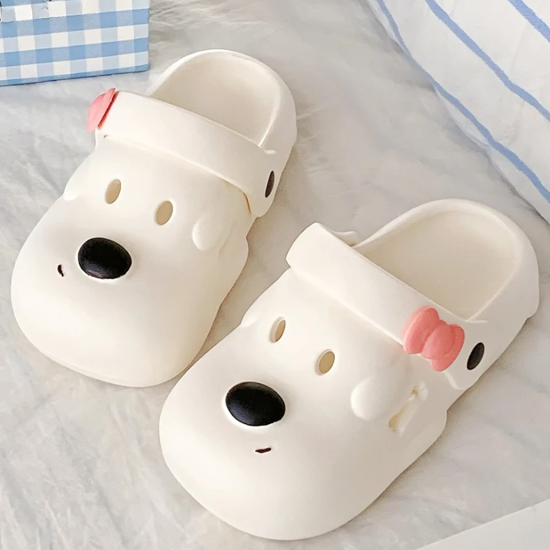 Sandalias suaves EVA para niñas con lazo y perro de dibujos - imagen 2