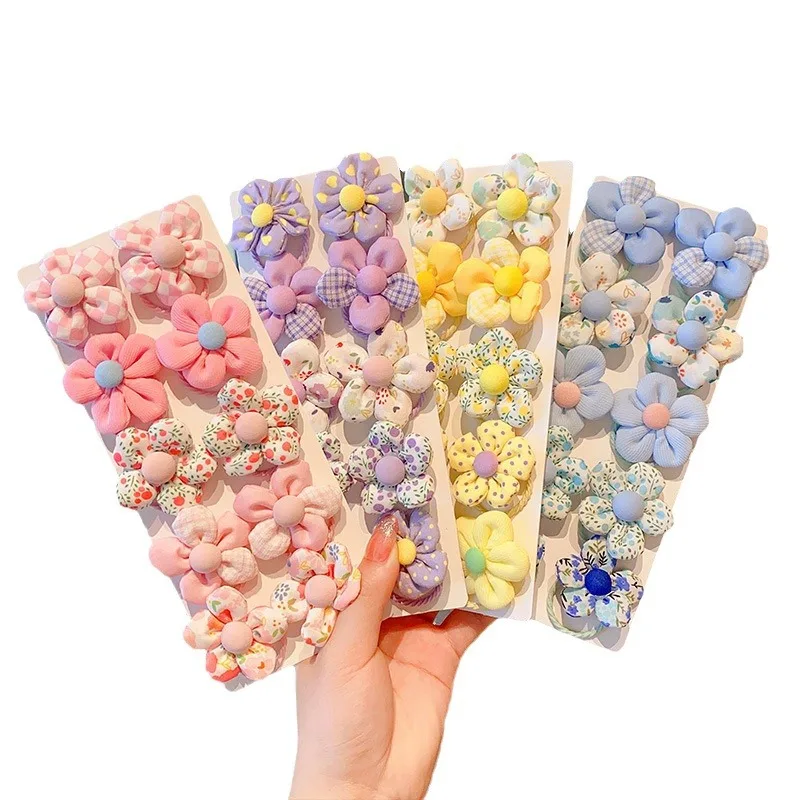 Coleteros elásticos de flores para bebé niña – peinado sin enredos - imagen 4