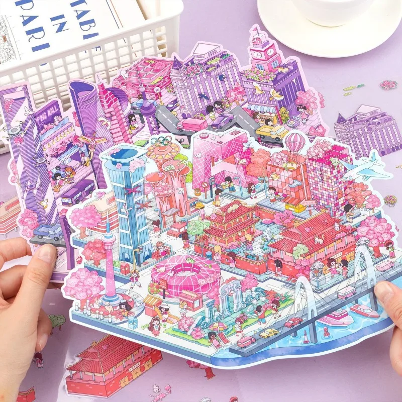 Pegatinas 3D casa de muñecas escenas en relieve - imagen 2