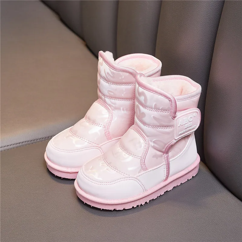 Botas de invierno para niños – impermeables en algodón, suela blanda - imagen 3