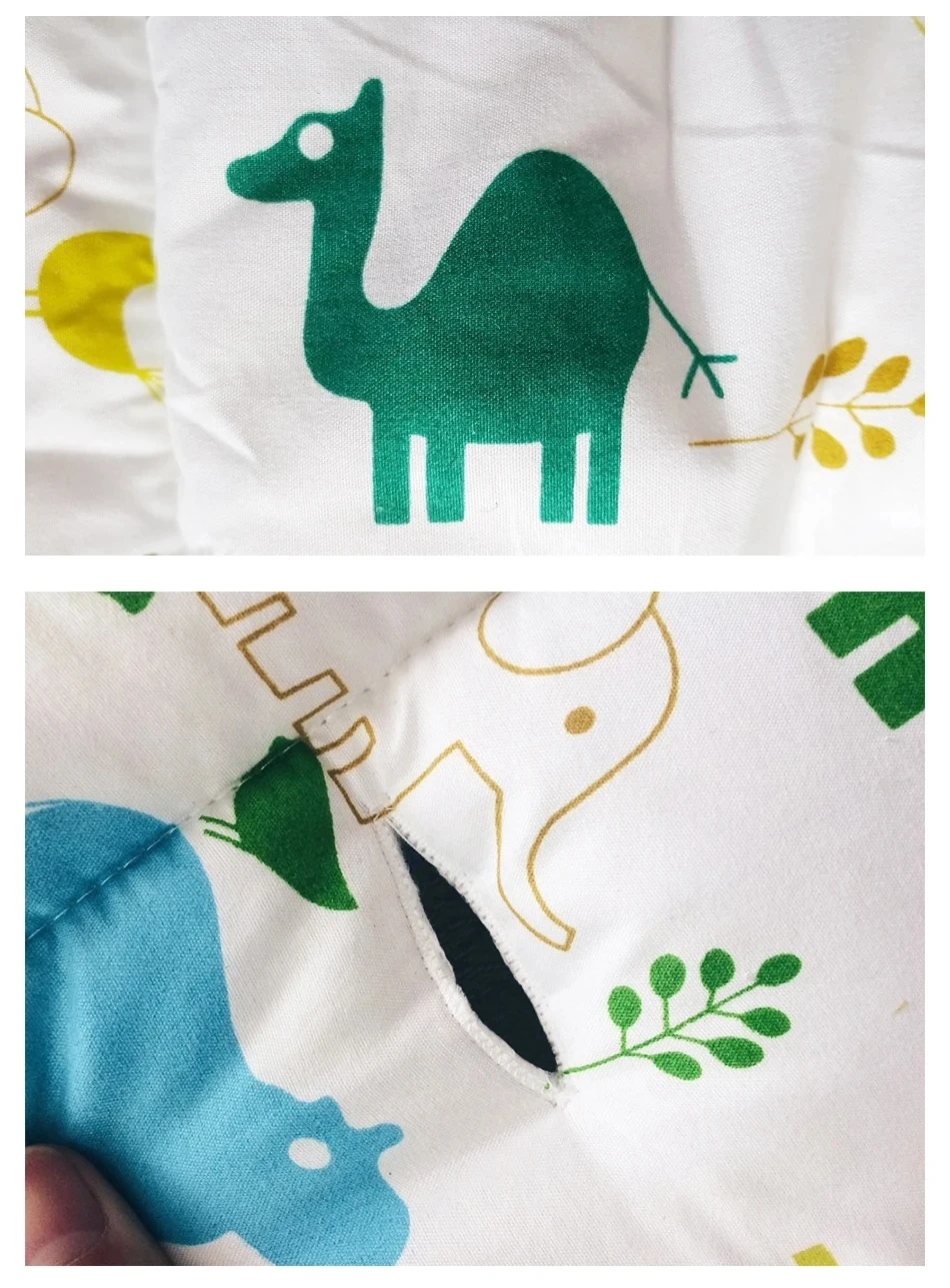 Detalle del tejido y estampado