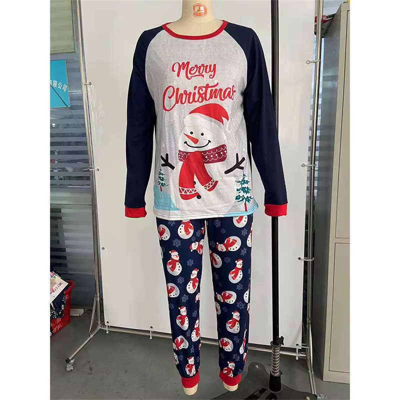 Pijama familiar Navidad de manga larga para padres e hijos - imagen 2