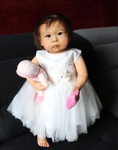 NPK kit de muñeca reborn de tela sin terminar, tacto suave - imagen 5