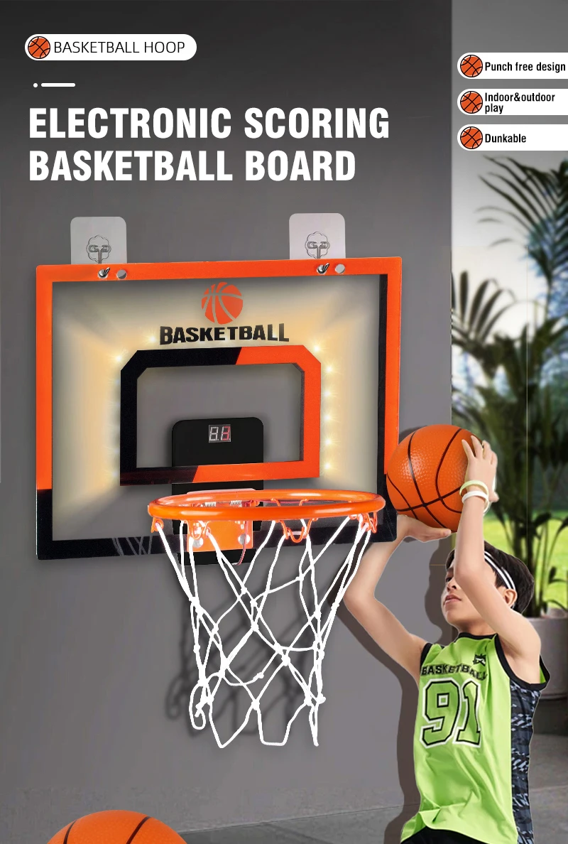 Tablero de baloncesto portátil y electrónico