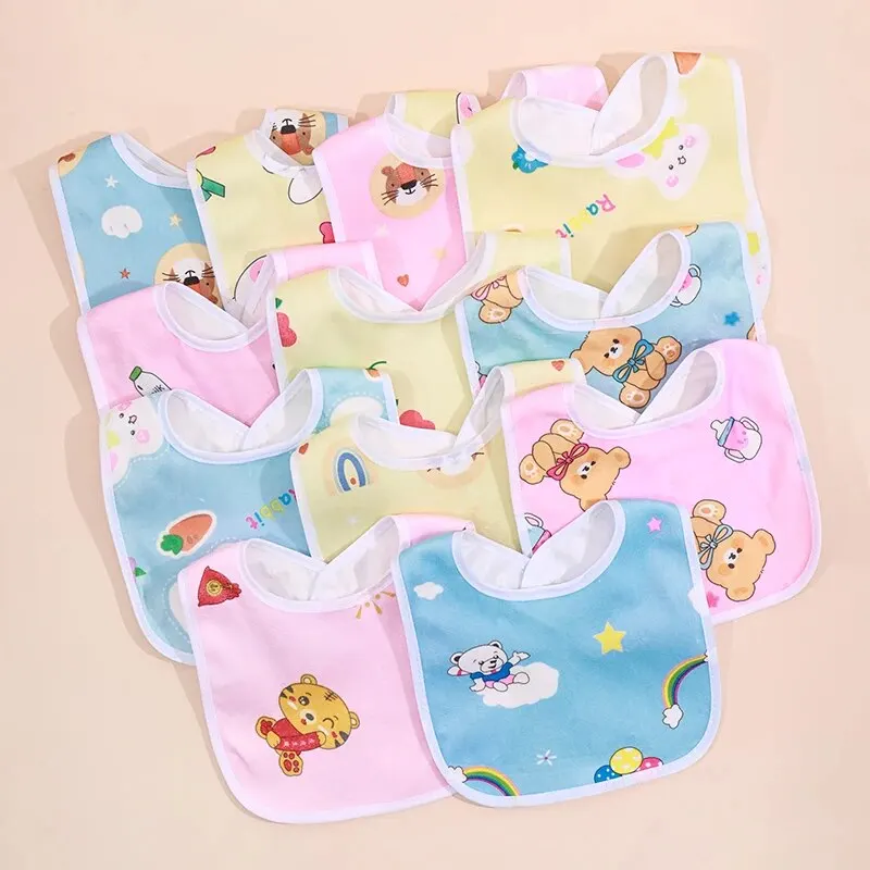 Babero impermeable para bebé suave y absorbente con estampado infantil - imagen 3