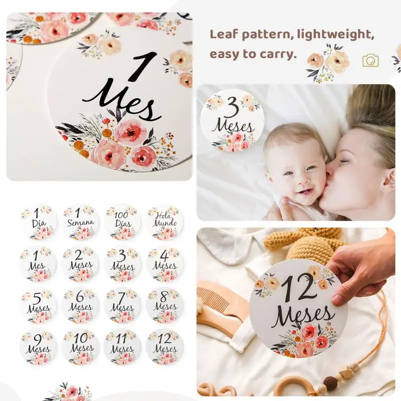 Tarjetas de hitos bilingües español-francés para bebé 0-12 meses - imagen 3