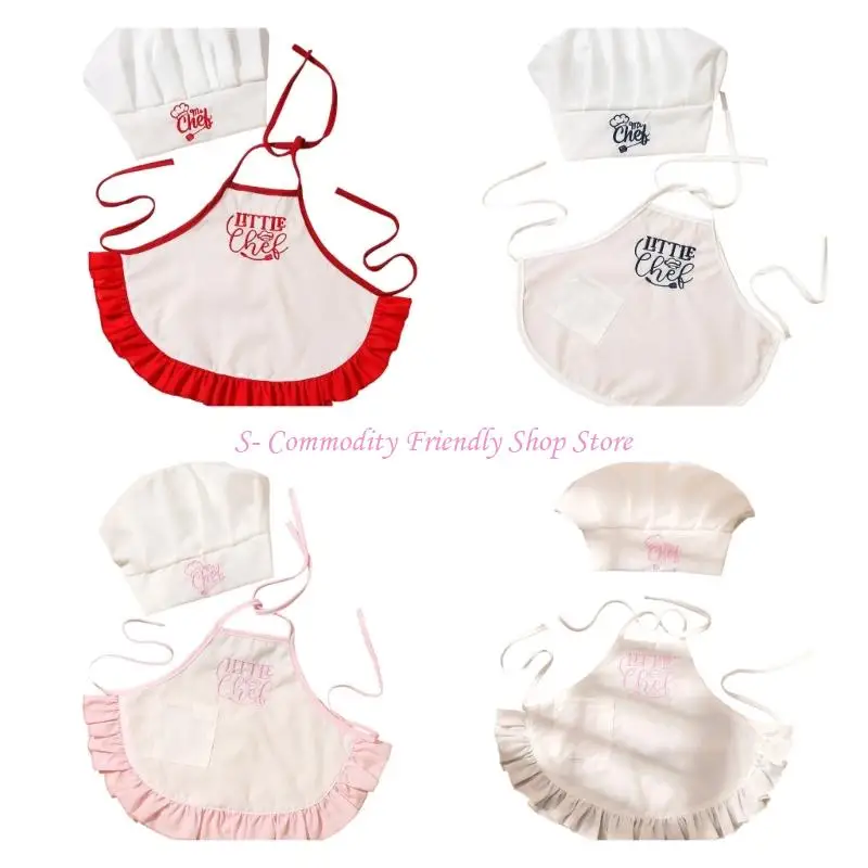 Set cocinero recién nacido con delantal y gorro