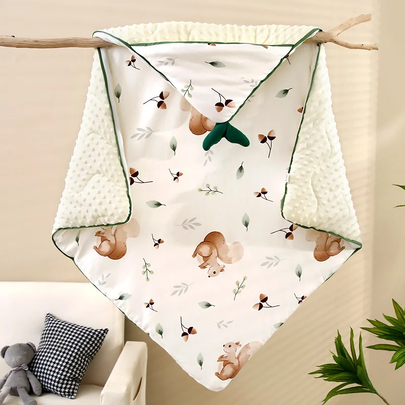 Manta bebé con capucha de felpa suave – Ideal para invierno - imagen 4
