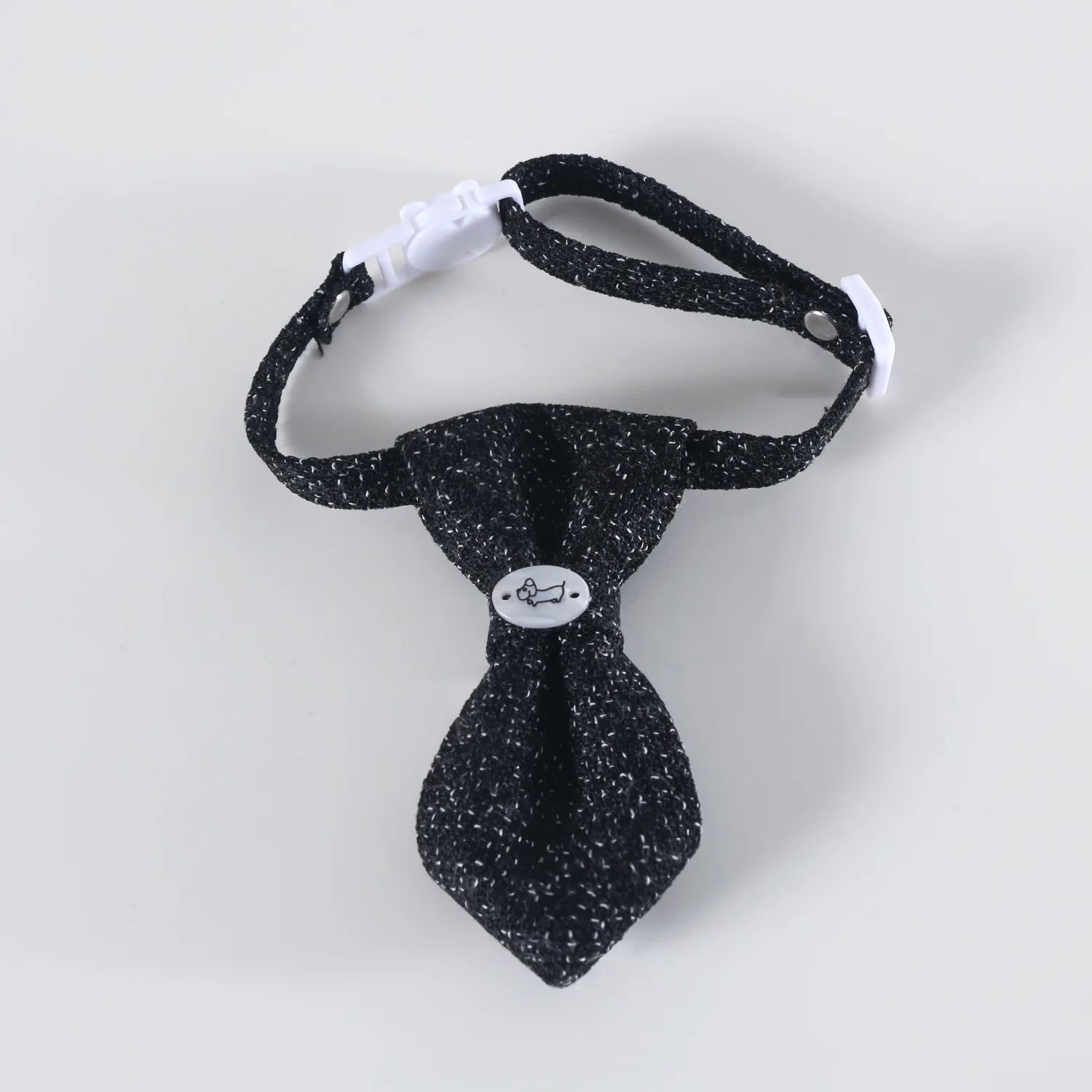 Collar de lino ajustable para perro y gato con pajarita transpirable