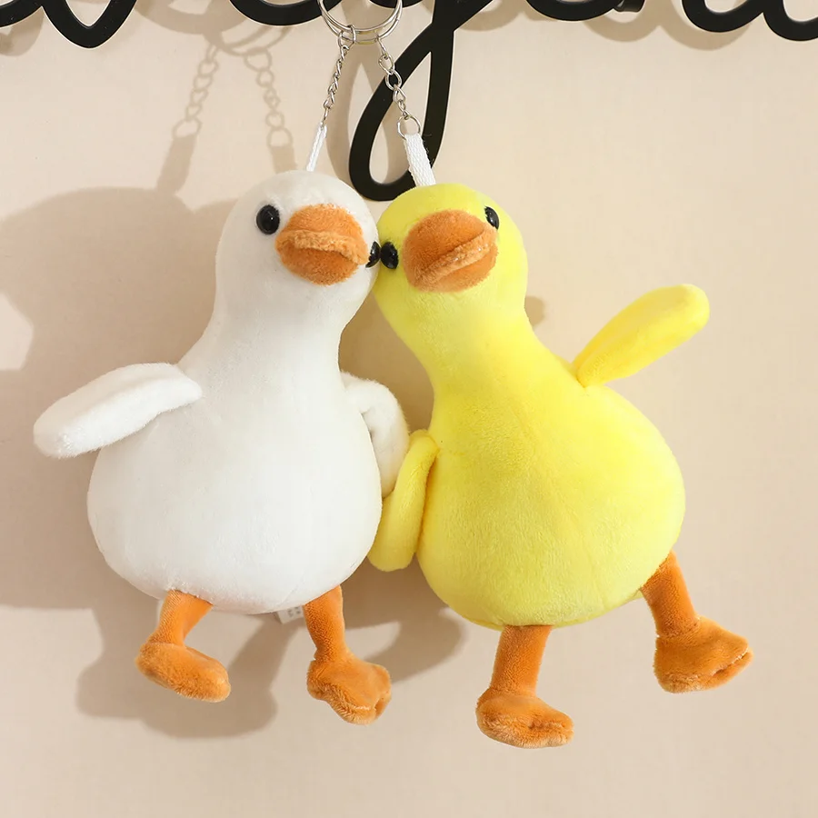 Peluche de pato y ganso grandes amarillos, regalo cumpleaños infantil