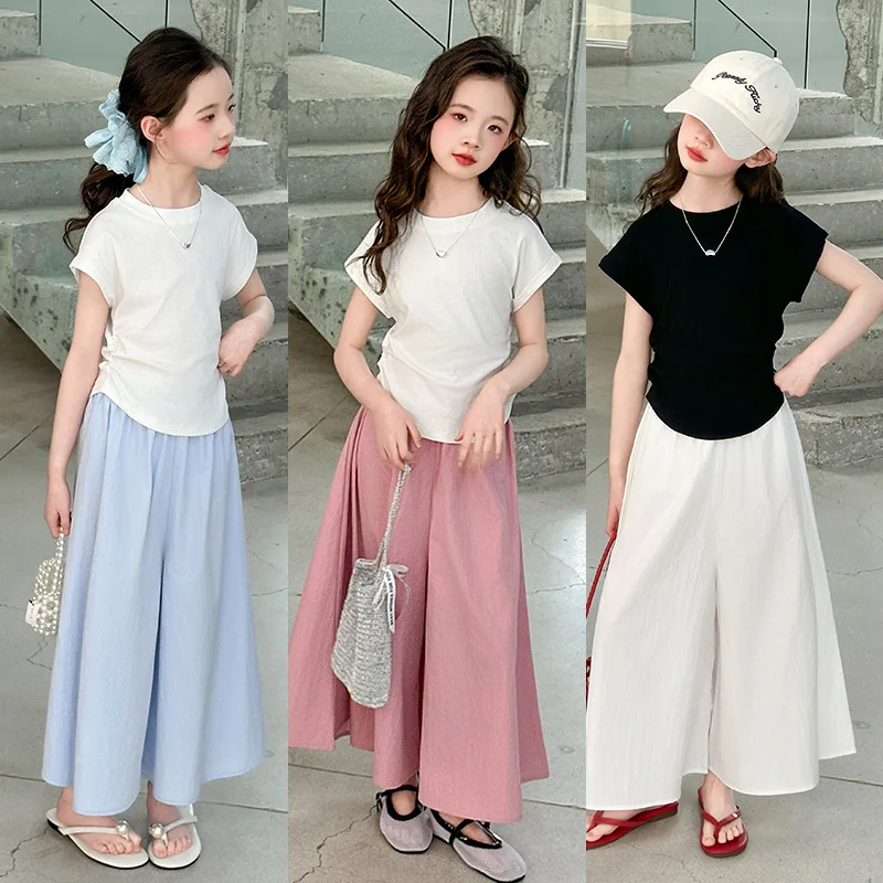 Conjunto de niña verano: camiseta manga corta y pantalón holgado - imagen 5