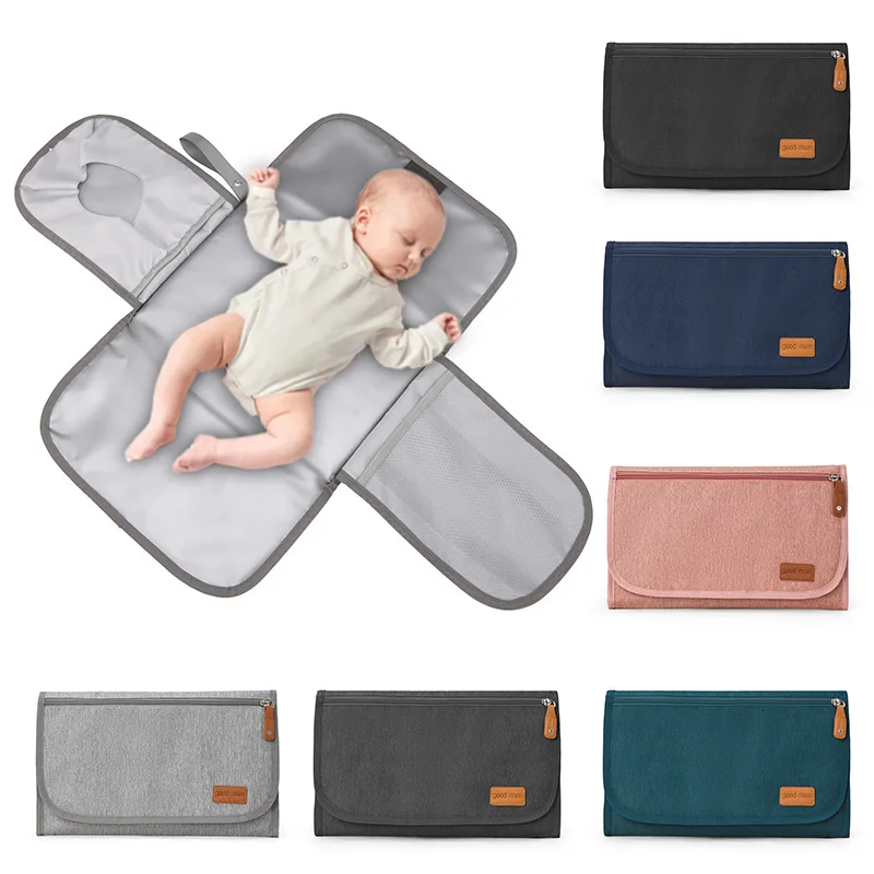 Bolsa de pañales impermeable plegable con cambiador portátil - imagen 2