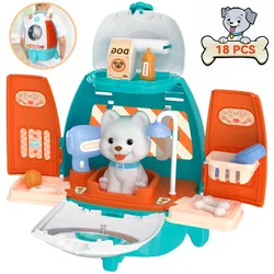 Kit veterinario con mochila para niños, juego de imitación