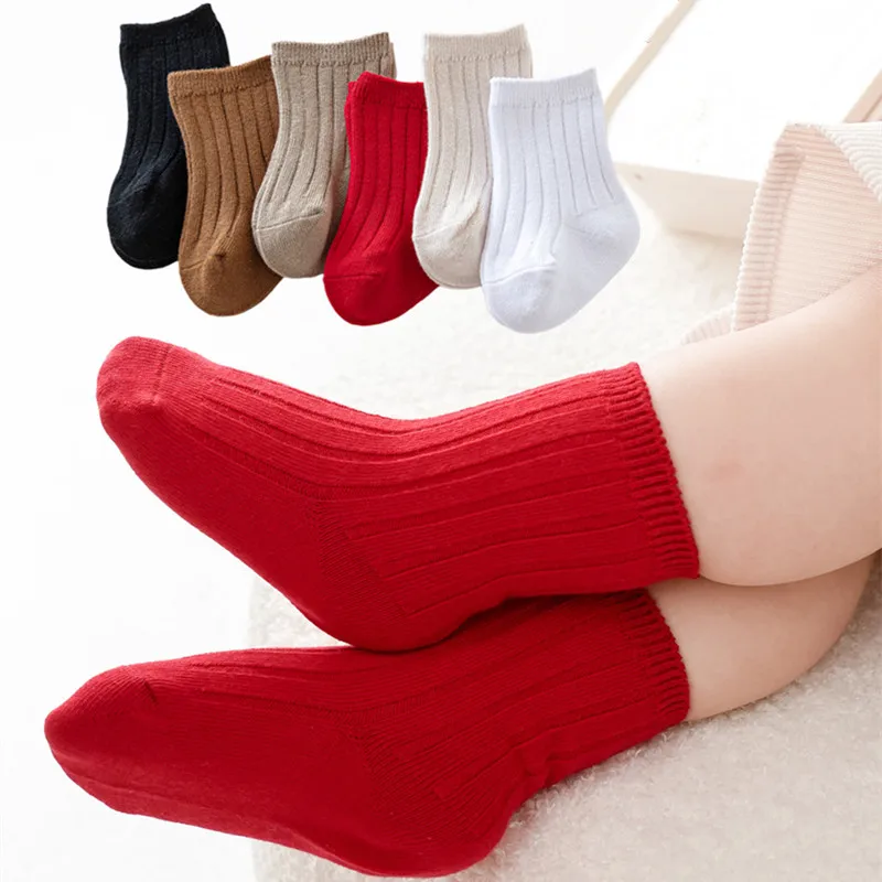 Calcetines infantiles cortos transpirables para bebés y niños a rayas - imagen 2