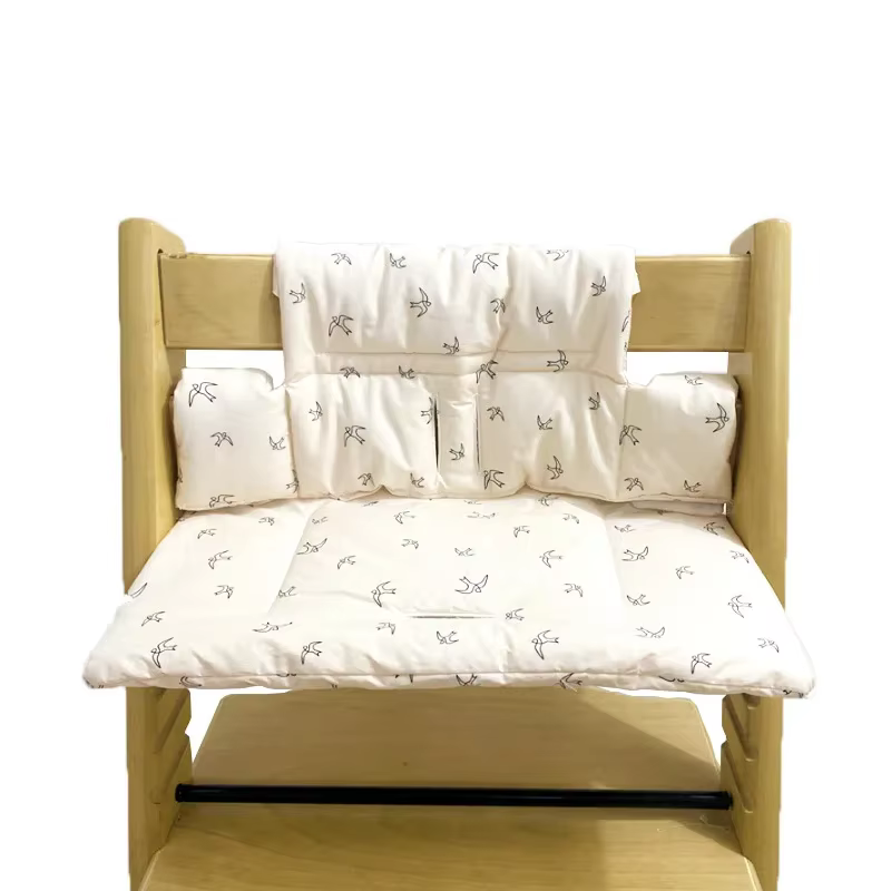 Cojín para silla infantil de algodón impermeable y lavable