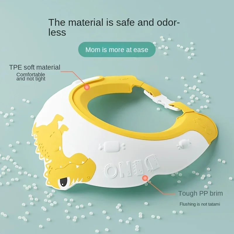 Detalle del material de silicona suave del gorro infantil