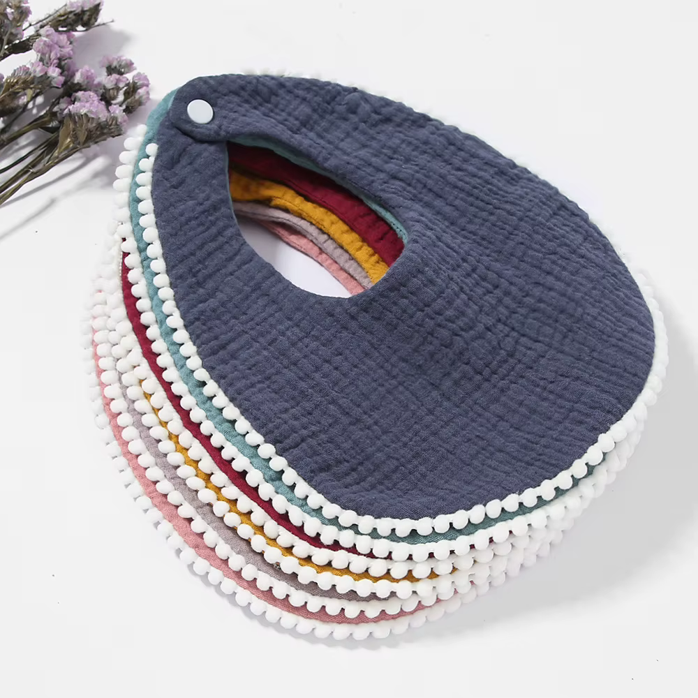 Babero bandana absorbente de algodón con volantes para bebé - imagen 4