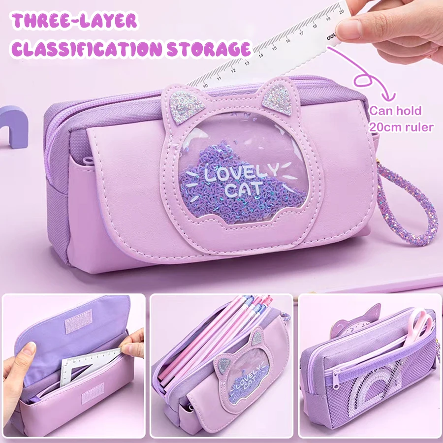 Estuche infantil Quicksand kawaii multicolor para lápices - imagen 4
