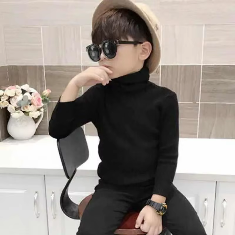 Suéter de punto de cuello alto para niña – Otoño y abrigo - imagen 5