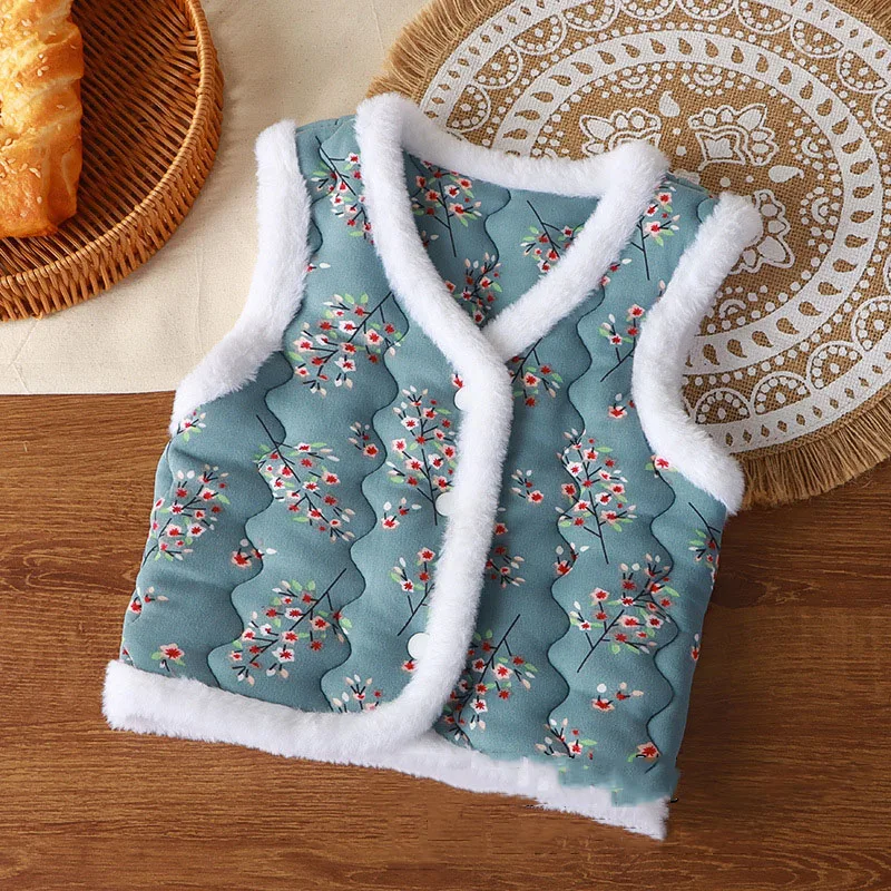 Chaleco floral térmico acolchado para niños – Cálido y transpirable - imagen 3